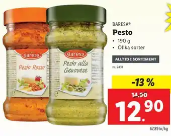 Lidl Baresa Pesto 190 g erbjuda