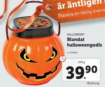 Lidl Halloween Blandat Halloweengodis 200 g erbjuda