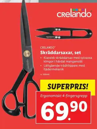 Lidl Crelando Skräddarsaxar, set erbjuda