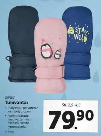 Lidl Lupilu Tumvantar Stl. 2,5-4,5 erbjuda