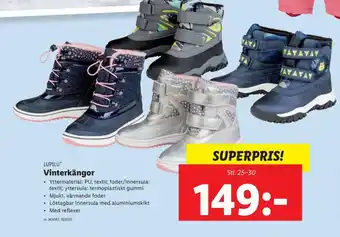 Lidl Lupilu Vinterkängor Stl. 25-30 erbjuda
