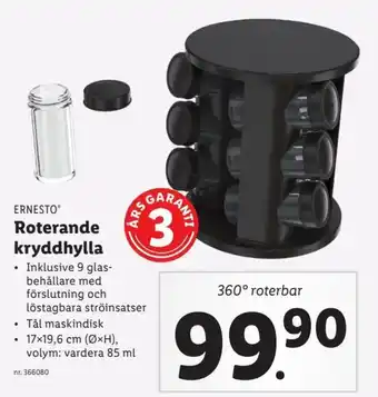 Lidl Ernesto Roterande kryddhylla erbjuda