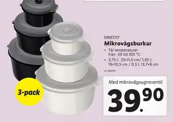 Lidl Ernesto Mikrovågsburkar erbjuda