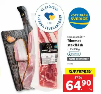 Lidl Svea Lantkött Rimmat stekfläsk 850 g erbjuda