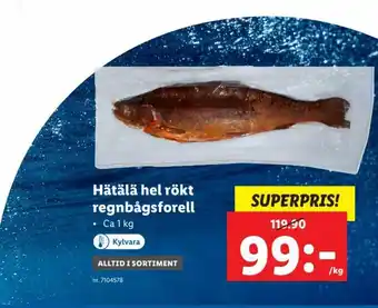 Lidl Hätälä hel rökt regnbågsforell 1 kg erbjuda