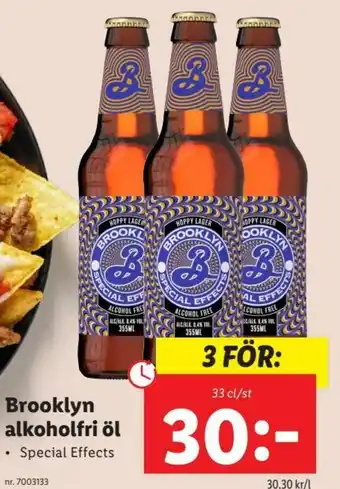 Lidl Brooklyn alkoholfri öl 33 cl/st erbjuda