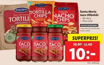 Lidl Santa Maria Taco Tillbehör 185-320 g erbjuda