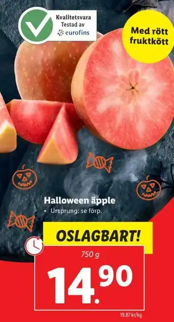Lidl Halloween äpple 750 g erbjuda