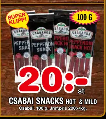 Nya Pulsen CSABAI SNACKS erbjuda