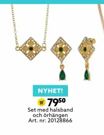 Albrekts Guld Set med halsband och örhängen erbjuda