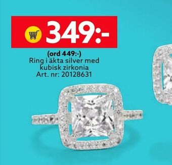 Albrekts Guld Ring i äkta silver med kubisk zirkonia erbjuda