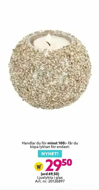 Albrekts Guld Ljuslykta i glass erbjuda