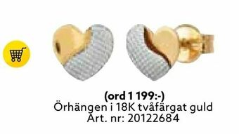 Albrekts Guld Örhängen i 18K tvåfärgat guld erbjuda