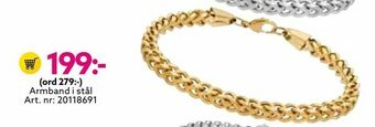 Albrekts Guld Armband i stål erbjuda