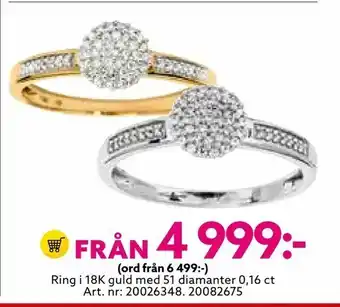 Albrekts Guld Ring i 18K guld med 51 diamanter 0,16 ct erbjuda