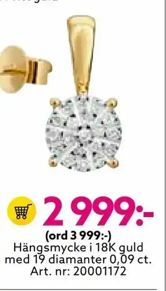 Albrekts Guld Hängsmycke i 18K guld med 19 diamanter 0,09 ct erbjuda