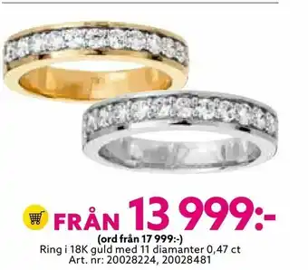 Albrekts Guld Ring i 18K guld med 11 diamanter erbjuda