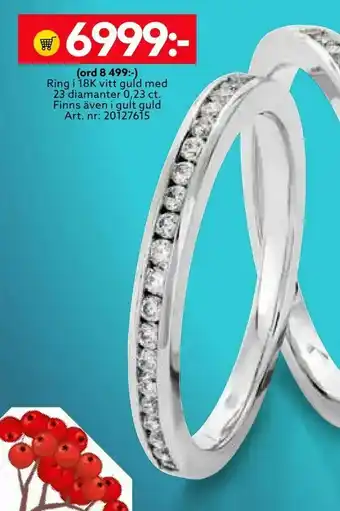 Albrekts Guld Ring i 18K vitt guld med 23 diamanter erbjuda