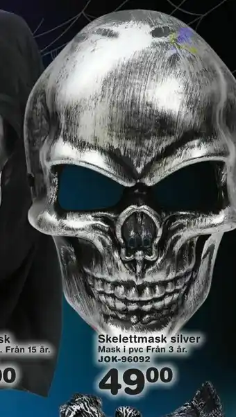 Skelettmask silver