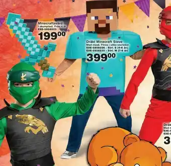 Lekextra Dräkt Minecraft Steve erbjuda