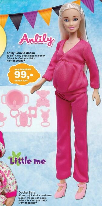 Lekextra Anlily Gravid docka erbjuda