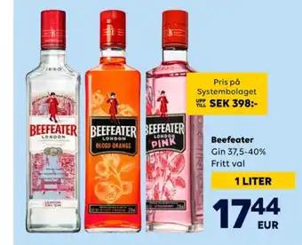 Border Shop Beefeater gin erbjuda