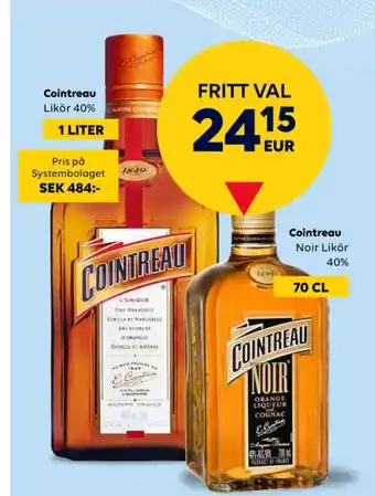 Border Shop Cointreau likör erbjuda