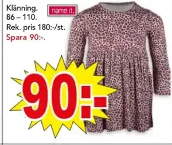 Bo Ohlsson Klänning. 86-110. erbjuda