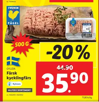 Lidl Färsk kycklingfärs erbjuda