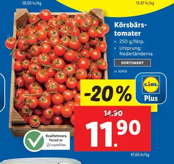 Lidl Körsbärstomater erbjuda