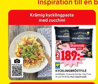 ICA Kvantum Guldfågeln kycklingbröstfilé erbjuda