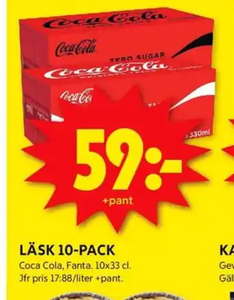 ICA Kvantum Coca cola läskedryck erbjuda