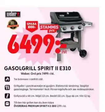 ICA Maxi Weber gasolgrill erbjuda