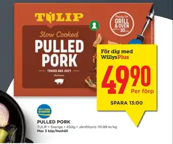 Willys Hemma Tulip pulled pork erbjuda