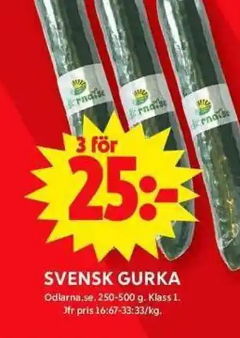 ICA Maxi SVENSK GURKA erbjuda