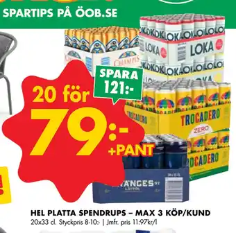 ÖoB HEL PLATTA SPENDRUPS – MAX 3 KÖP/KUND erbjuda