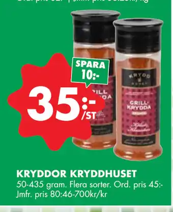 ÖoB KRYDDOR KRYDDHUSET erbjuda