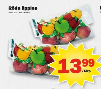 Pekås Röda äpplen erbjuda