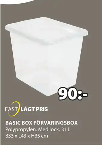 JYSK BASIC BOX FÖRVARINGSBOX erbjuda