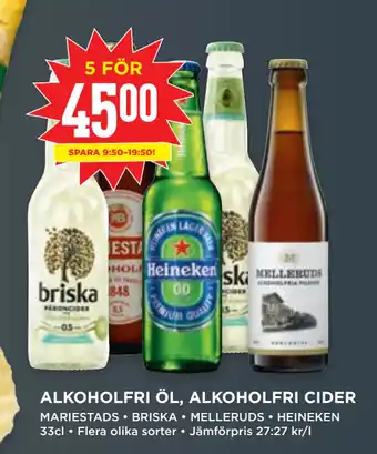 ALKOHOLFRI ÖL, ALKOHOLFRI CIDER