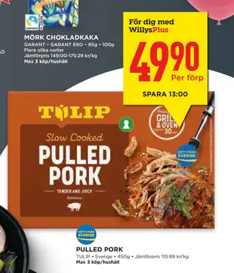 Willys Hemma PULLED PORK erbjuda