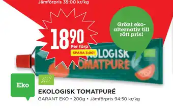 Willys EKOLOGISK TOMATPURÉ erbjuda