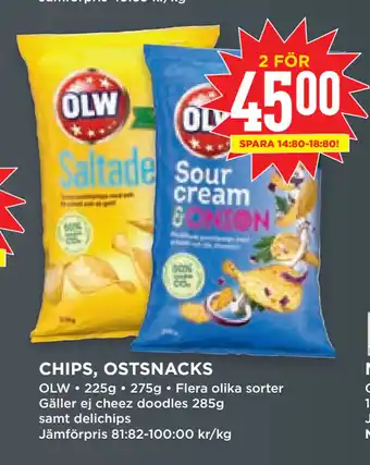 Willys Hemma CHIPS, OSTSNACKS erbjuda