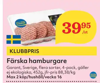 Hemköp Färska hamburgare erbjuda