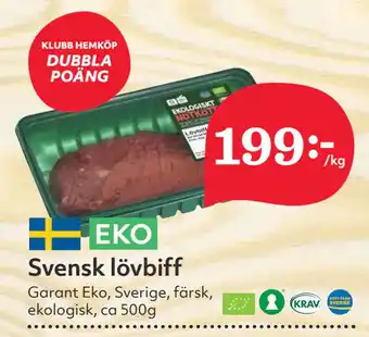 Hemköp Svensk lövbiff erbjuda