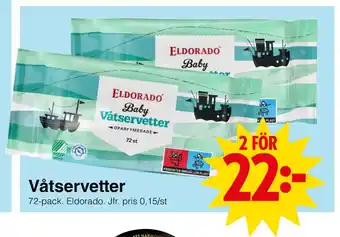 Matöppet Våtservetter erbjuda