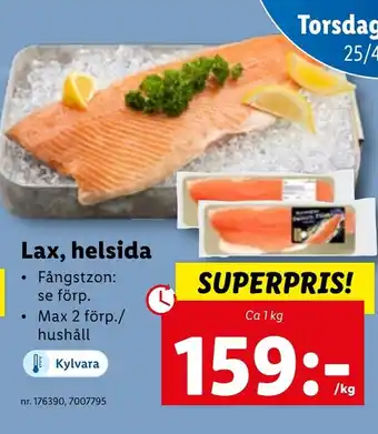 Lidl Lax, helsida erbjuda