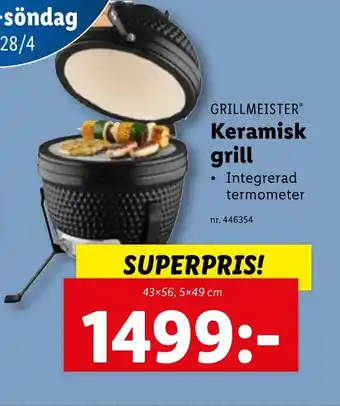 Lidl GRILLMEISTER® Keramisk grill erbjuda