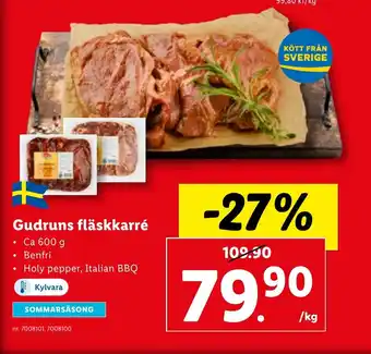 Lidl Gudruns fläskkarré erbjuda