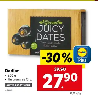 Lidl Dadlar erbjuda